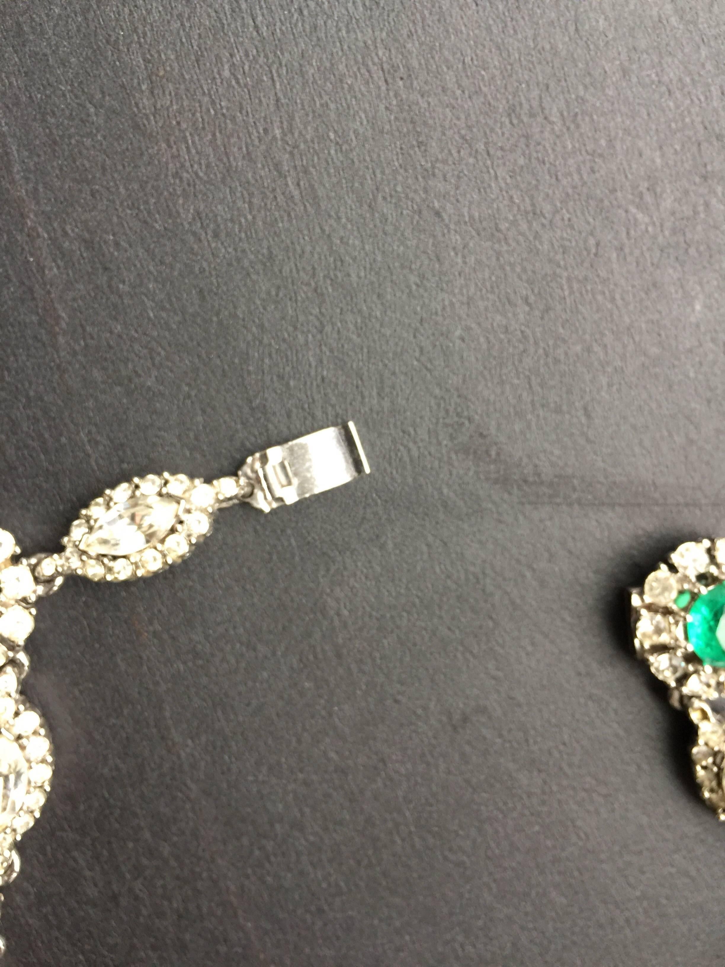 Ciner emerald colored crystal necklace 2
