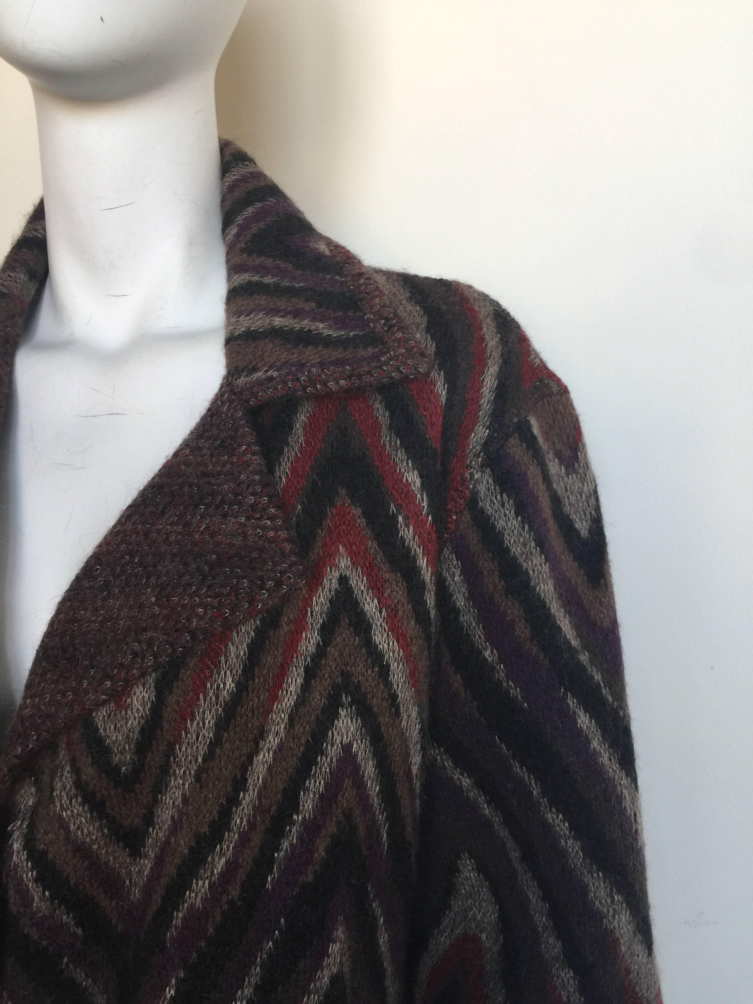 Black Missoni reversible knit coat For Sale