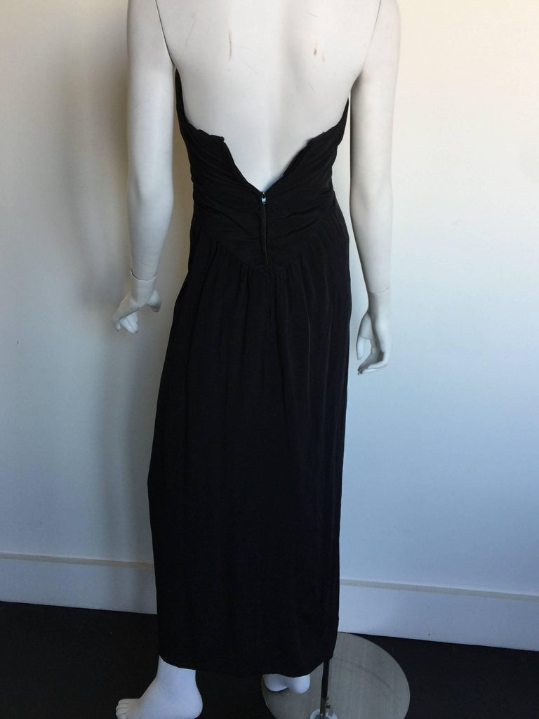 Bob Mackie black beaded bird gown For Sale at 1stDibs