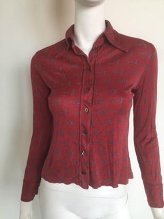 Gucci horse-bit print blouse