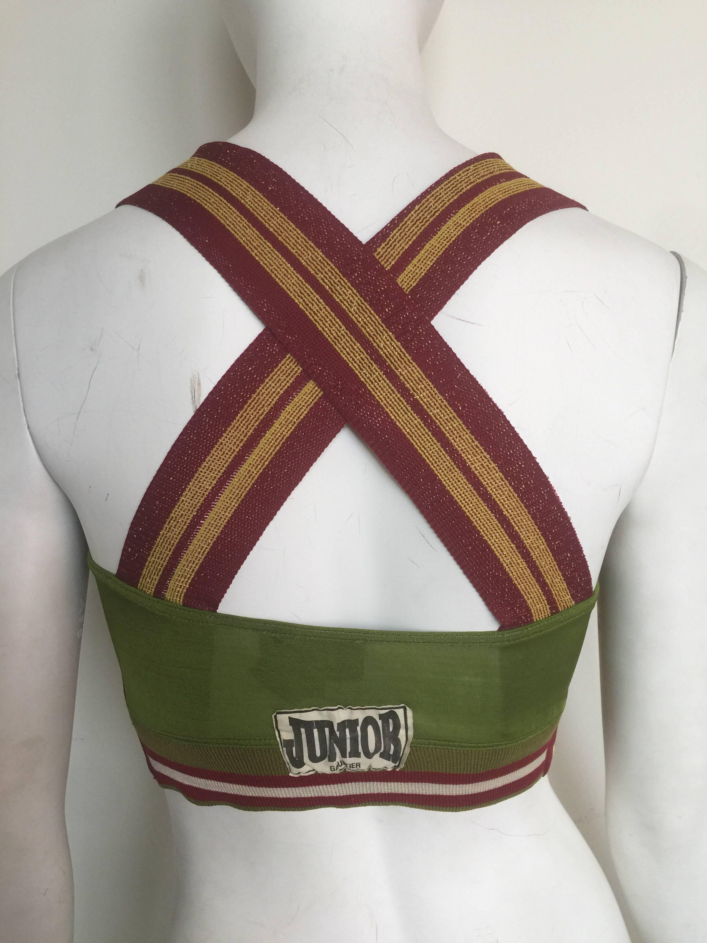 Jean Paul Gaultier Junior cropped bra top In Good Condition In New York, NY