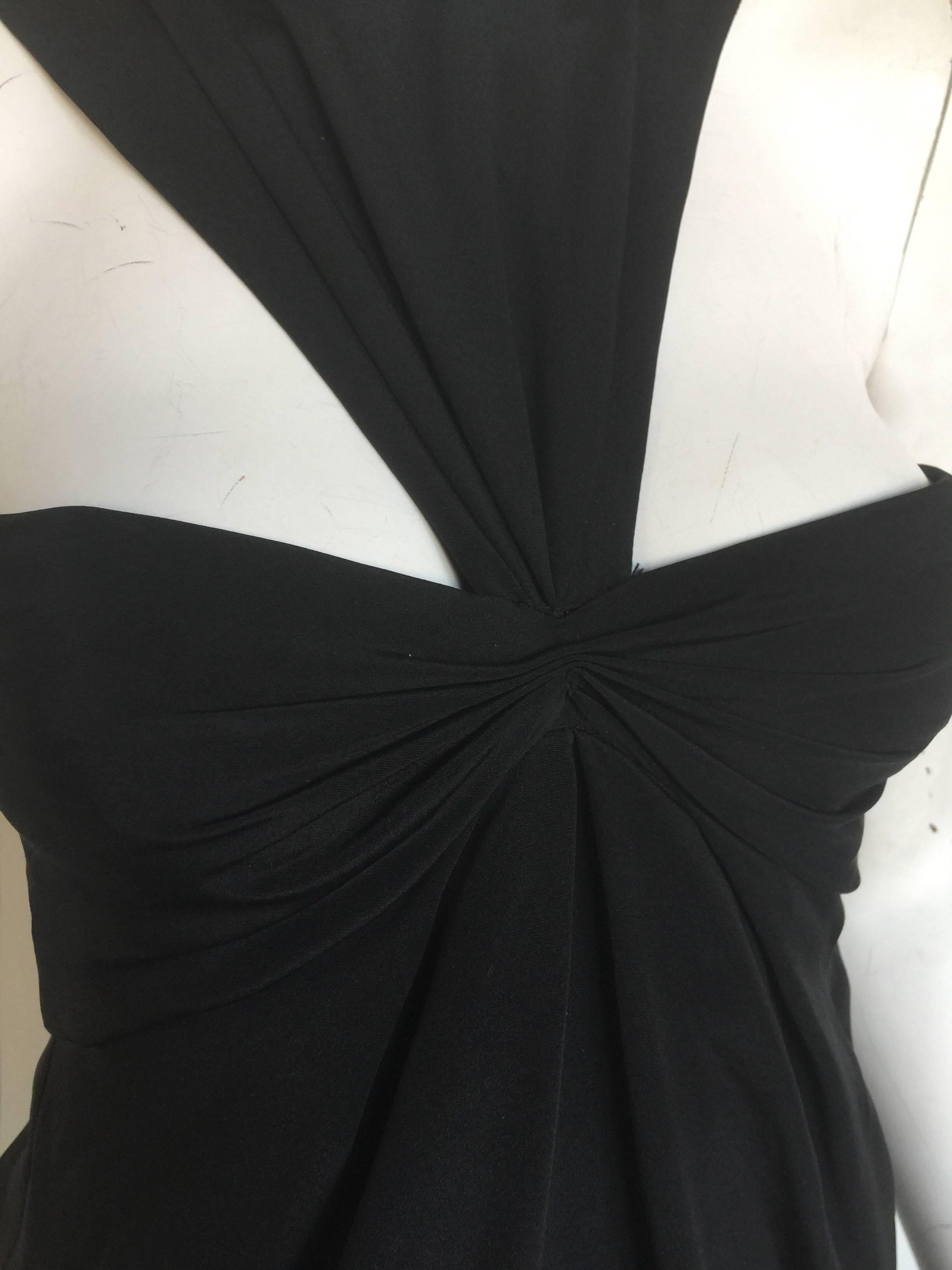 Black Bill Blass black triangle too mini dress For Sale