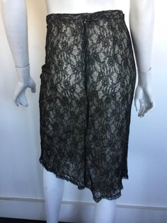 Black Lace midi skirt