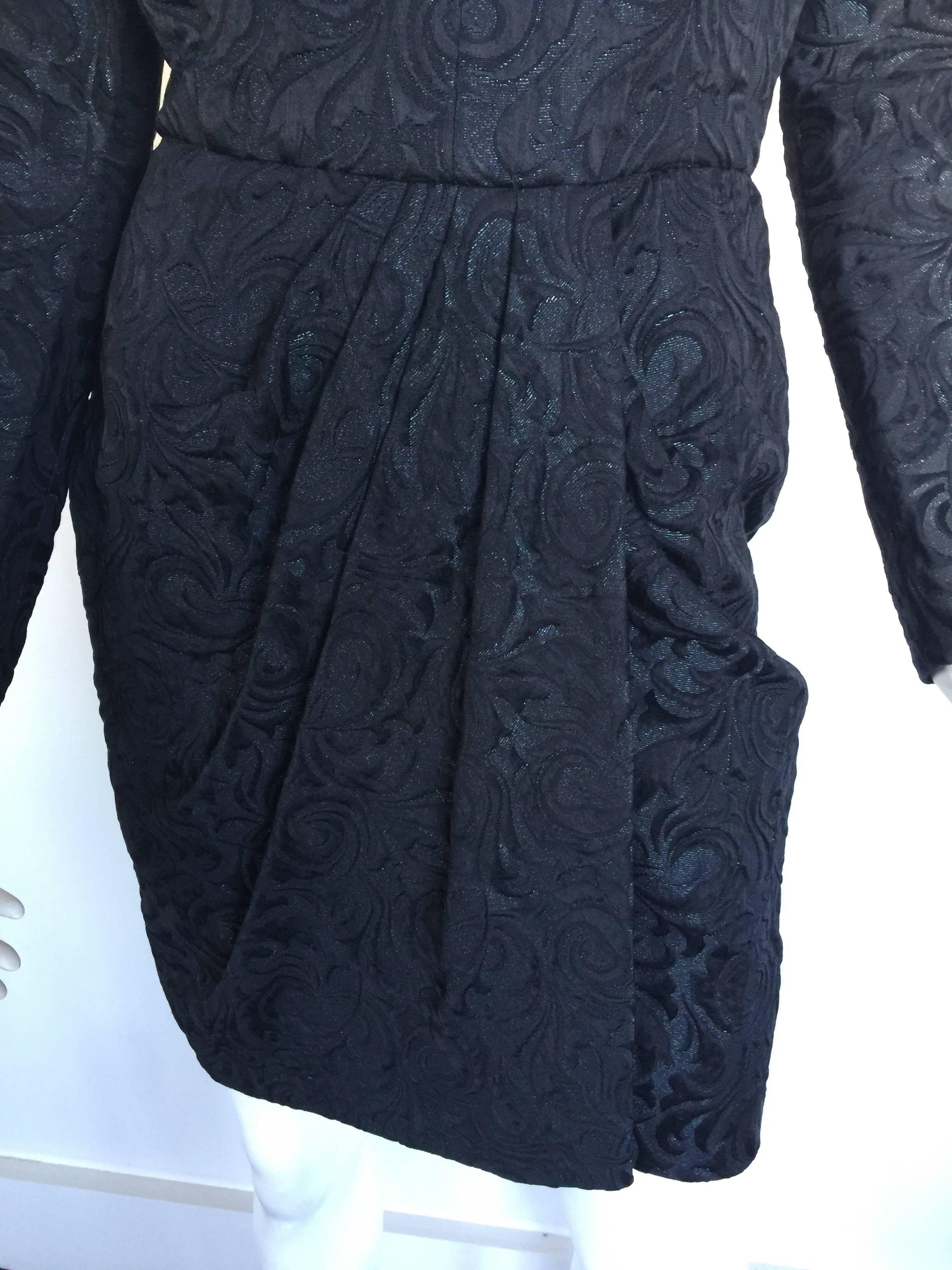 Women's or Men's Anne Klein brocade Black off shoulder dress For Sale