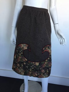Koos Brown wave patch skirt