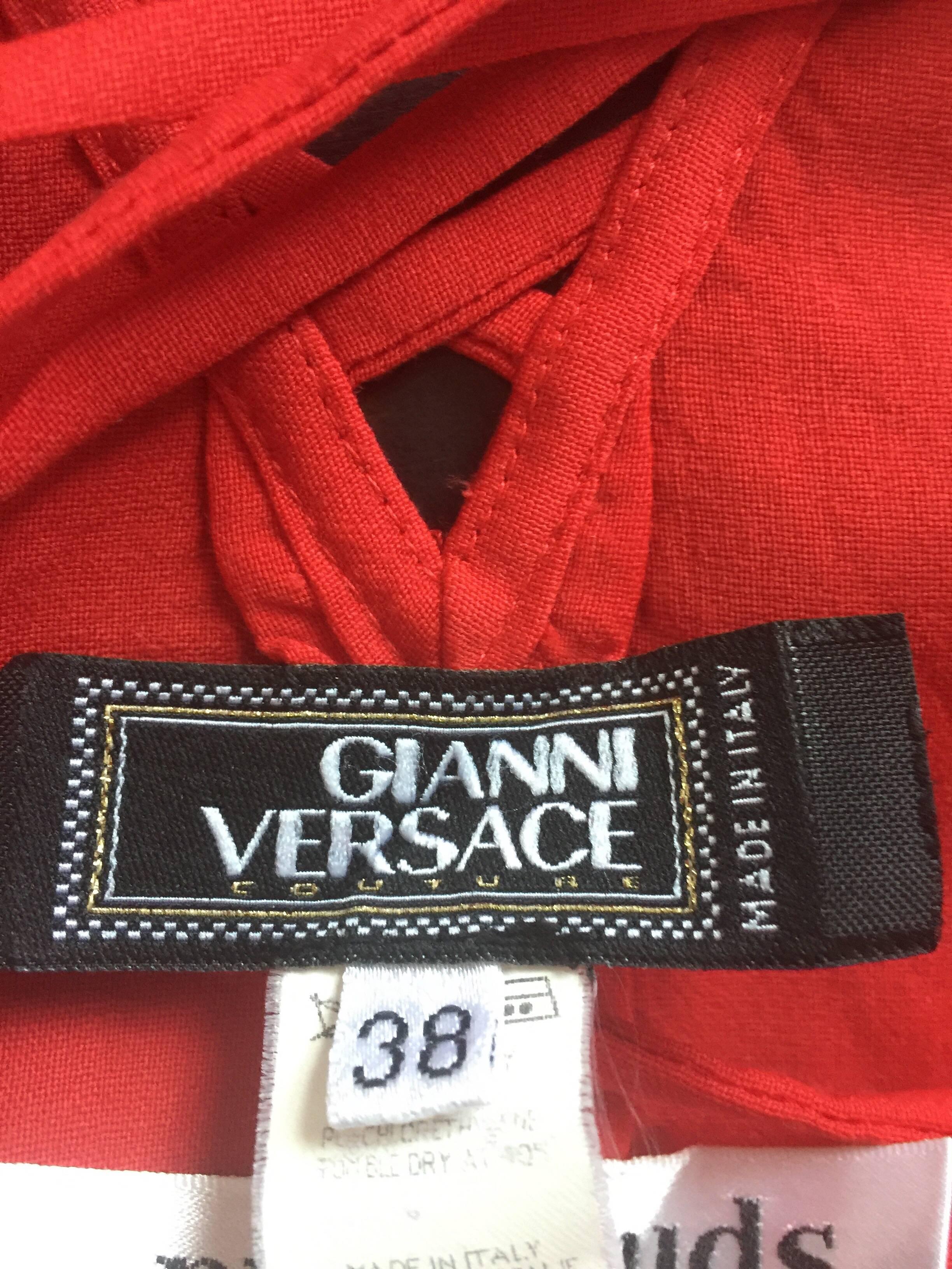 Gianni Versace red mini dress  For Sale 1