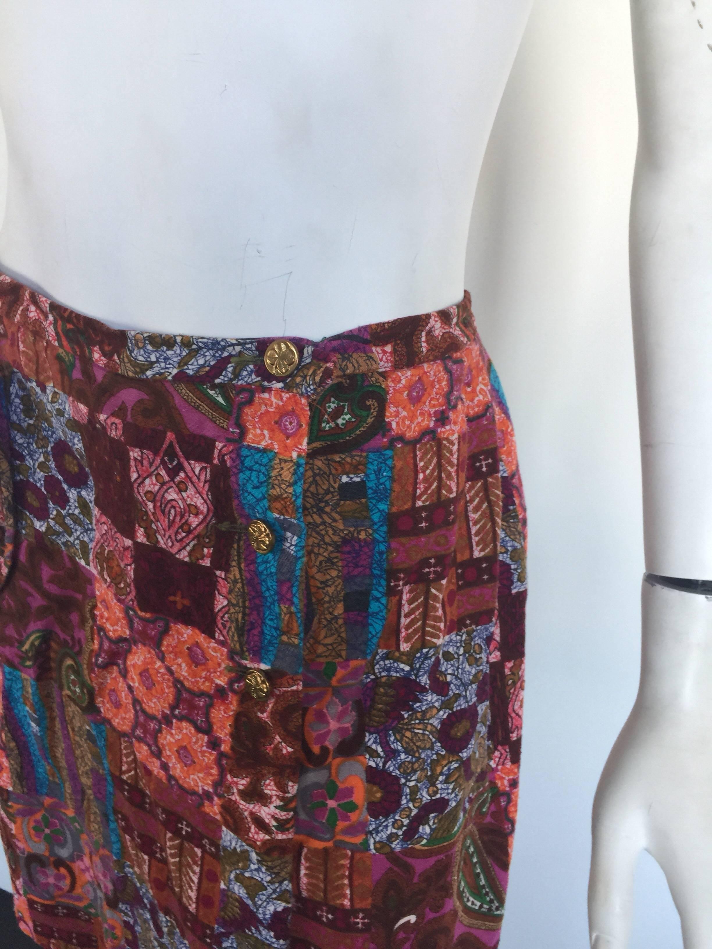 Cotton printed shorts skirt  In Good Condition For Sale In New York, NY