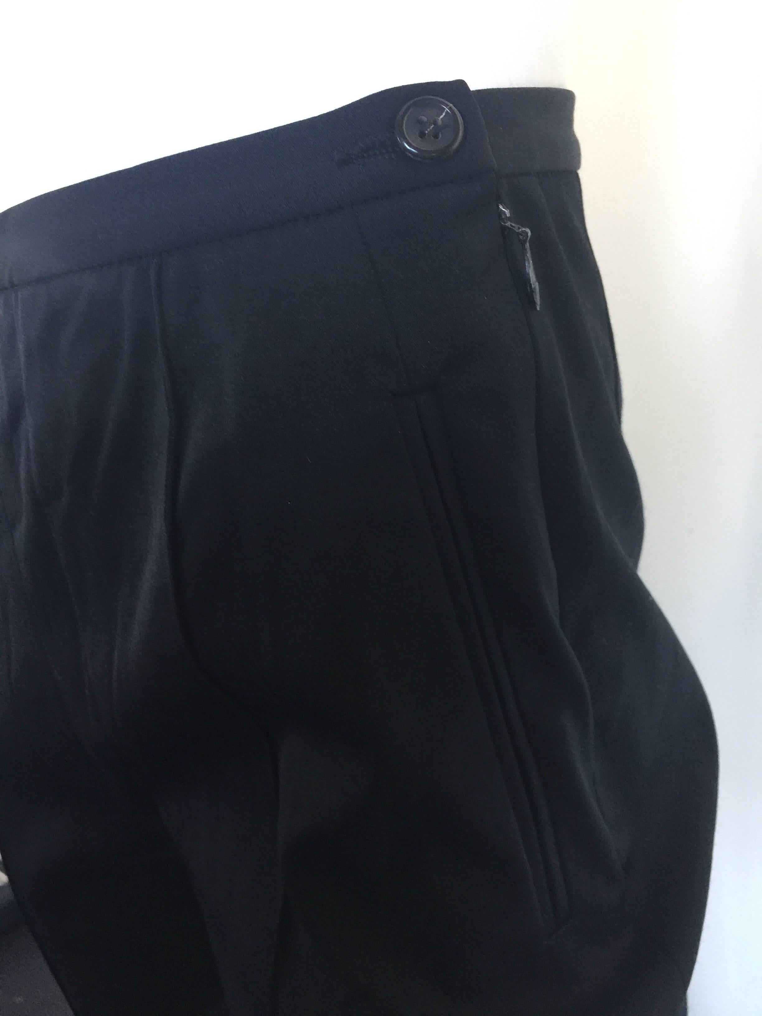 Black Prada silk high waisted skinny pant  For Sale