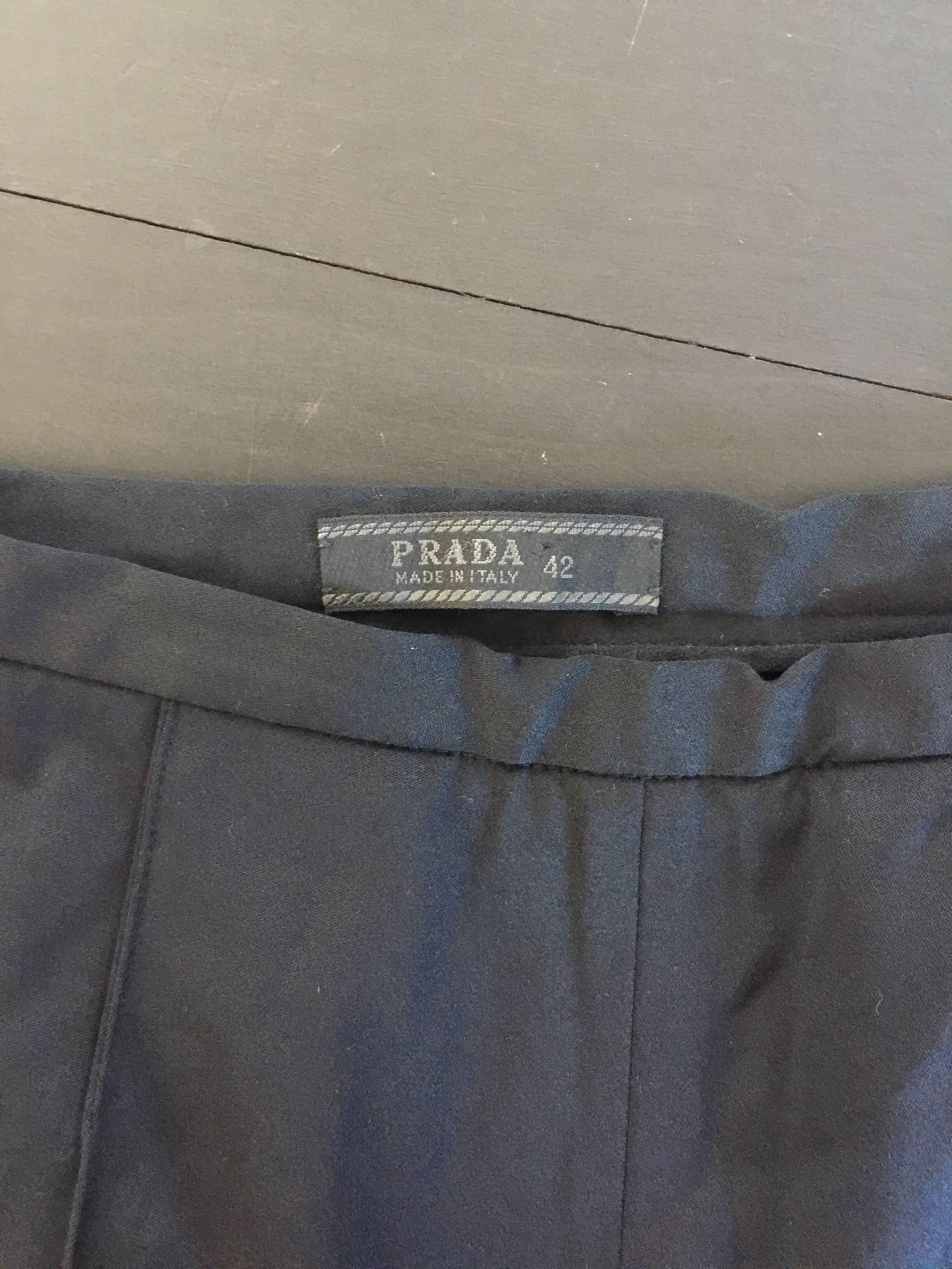 Prada silk high waisted skinny pant  For Sale 1