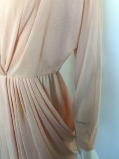 Lillie Rubin blush draped dress