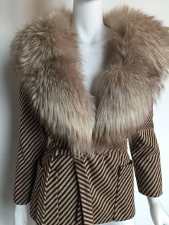 Bill Blass fox collar jacket