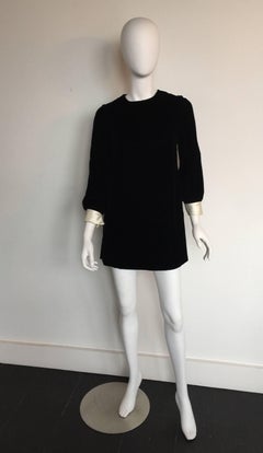 Black velvet tunic top