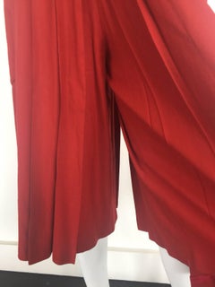 Chloé burnt orange pleated wool shorts culottes