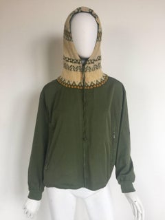Bogner army green knit hood jacket