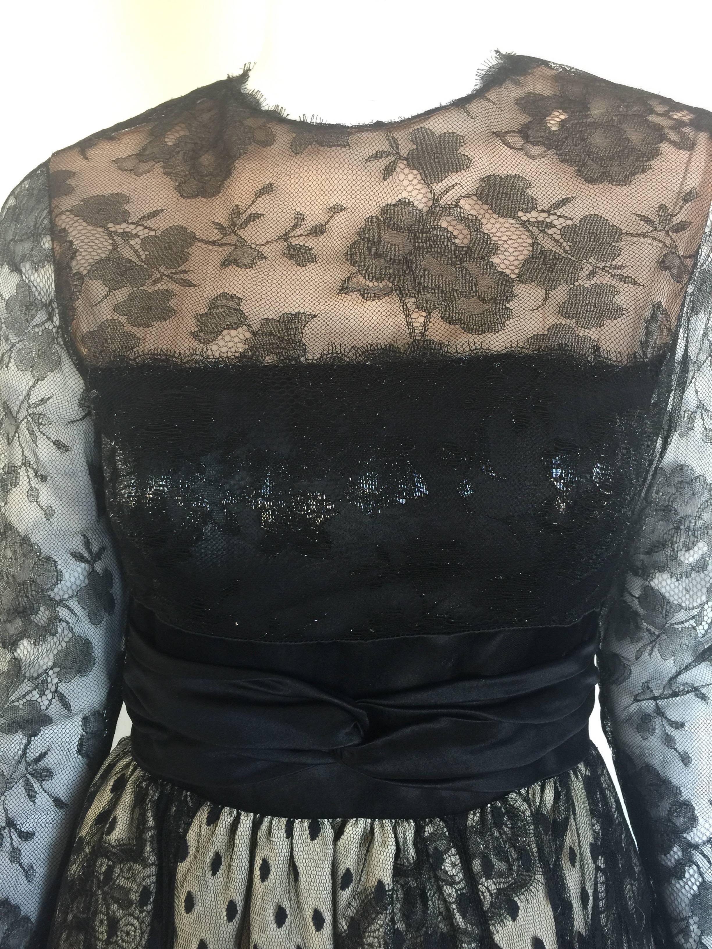 black lace ballgown