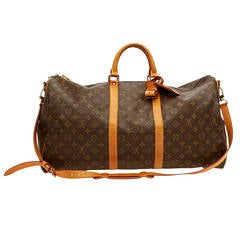 Used Louis Vuitton Keepall Monogram Canvas Bandouliere 55W