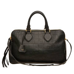 Celine Triptyque Embossed Crocodile Vertical