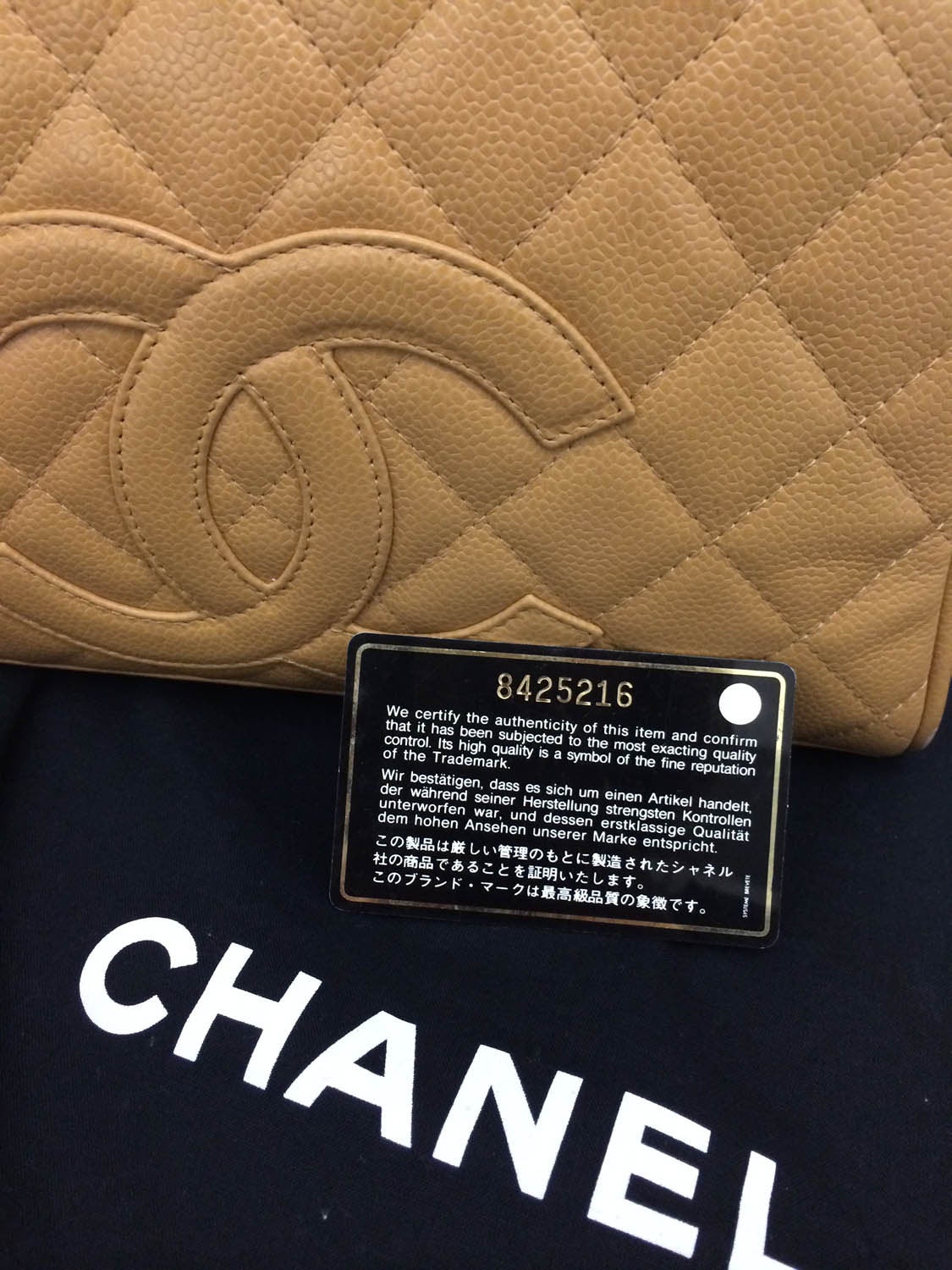 Chanel CC Bowler Quilted Caviar Small 4