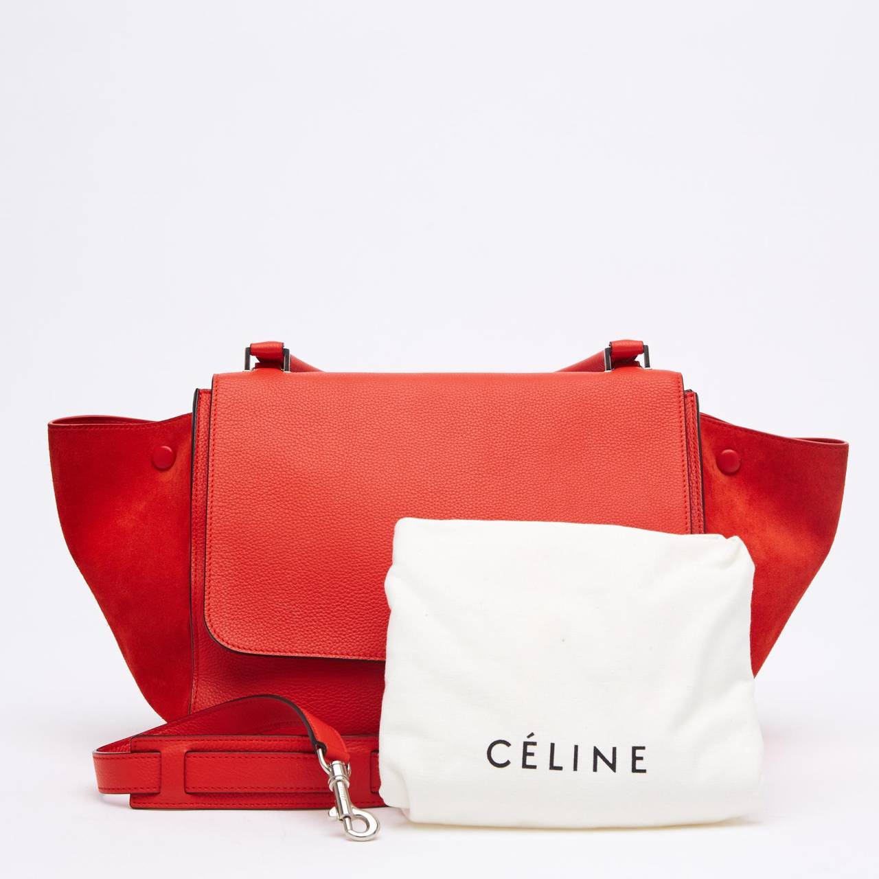 Celine Trapeze Suede Medium In Good Condition In NY, NY