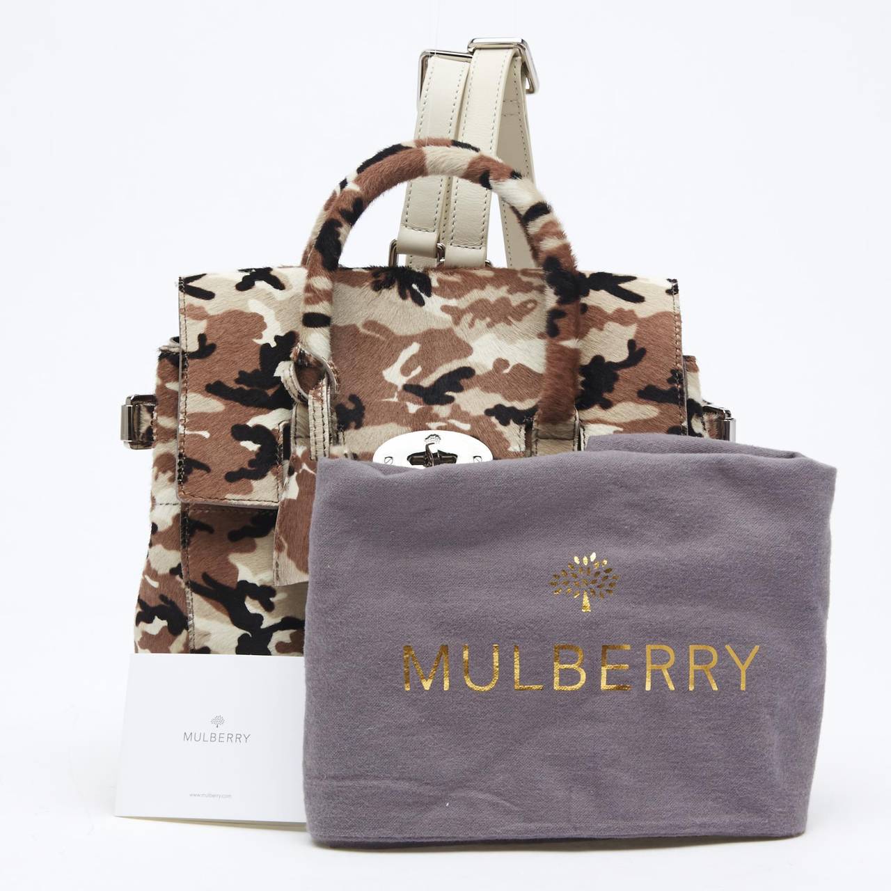 Mulberry Cara Hair Calf Backpack Mini In Good Condition In NY, NY
