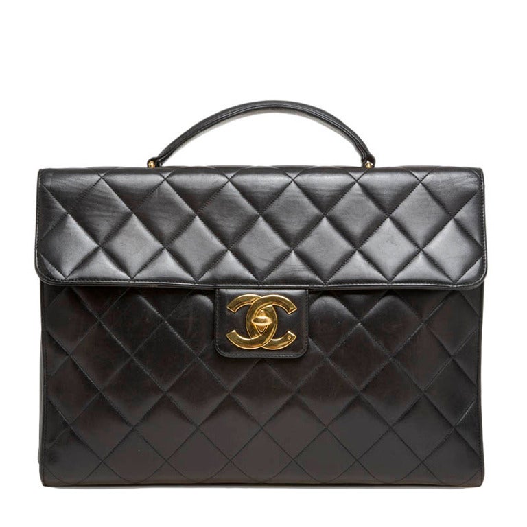 Chanel Vintage Briefcase Lambskin Large