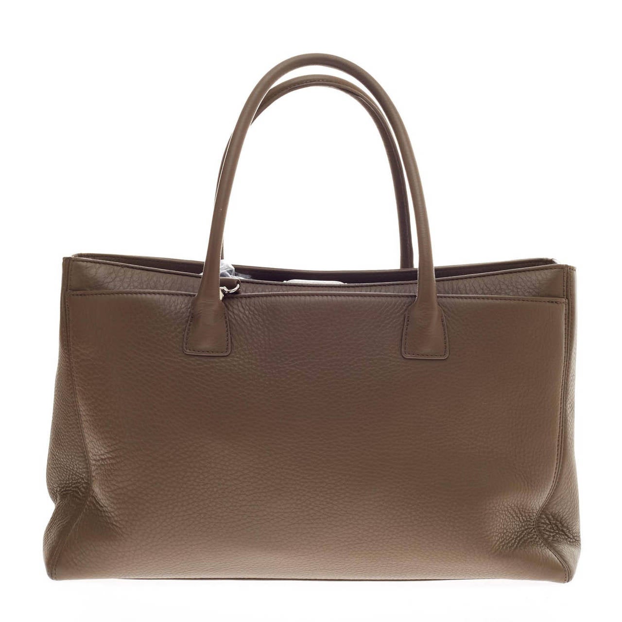 Women's Chanel Cerf Executive Tote Leather