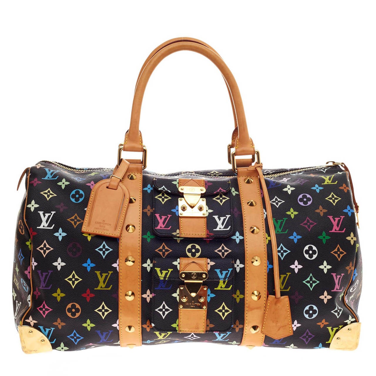 Louis Vuitton keepall 45 Takashi Murakami Multicolor Travel Bag