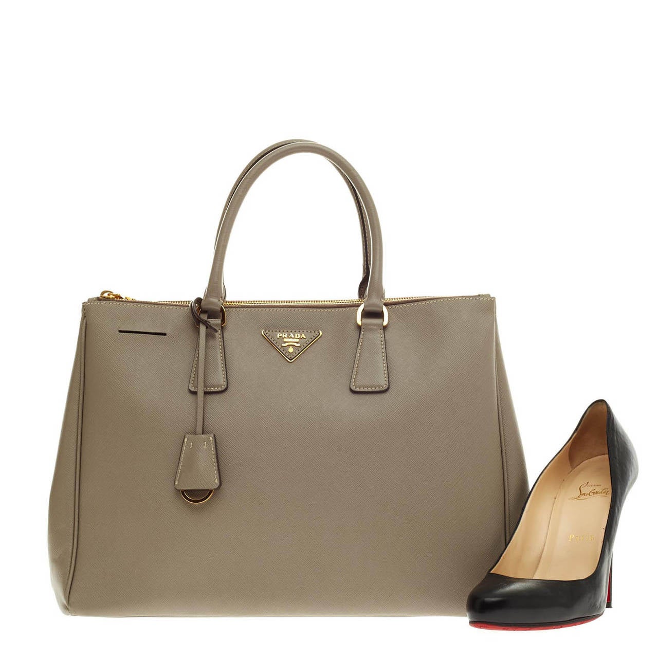 baby bag tote in saffiano leather - Prada Saffiano Two Zip Lux Tote Medium - Large at 1stdibs