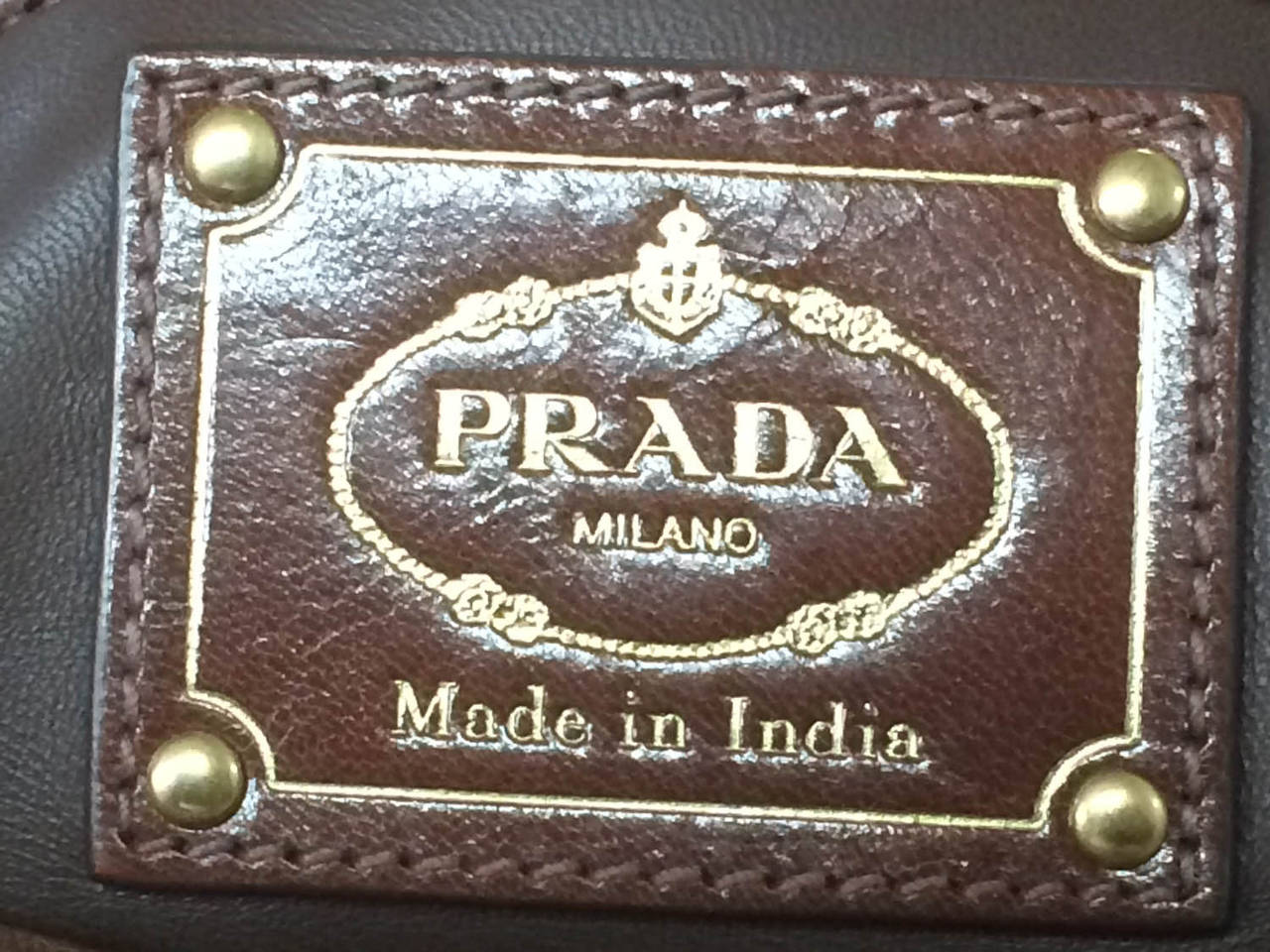 Prada Madras Hobo Leather Large 4