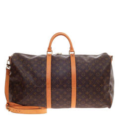 Louis Vuitton Keepall Monogram Canvas Bandouliere 55W