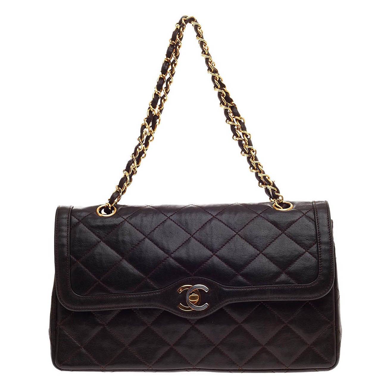Chanel Vintage Flap Two Tone Hardware Quilted Lambskin Medium