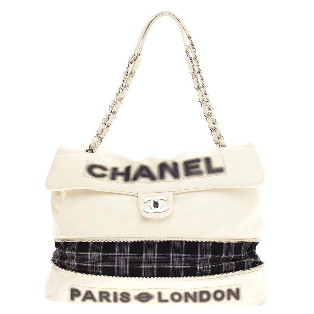 Chanel Expandable Flap Paris London Large at 1stdibs
