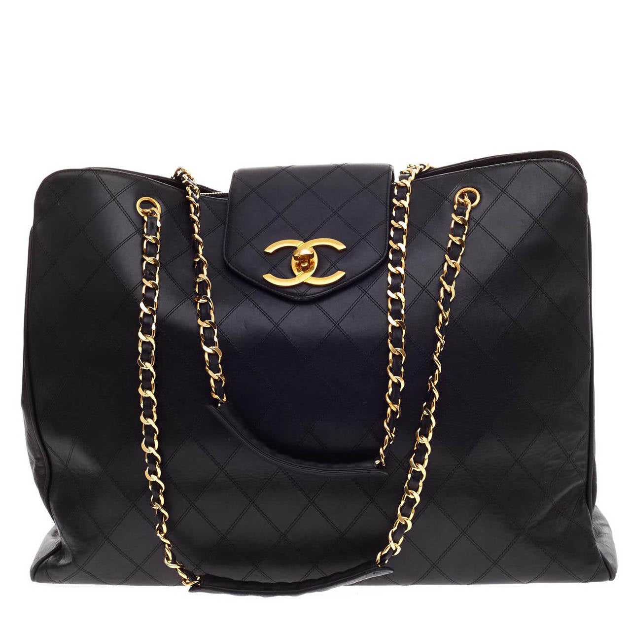 Chanel Supermodel Weekender Quilted Leather Jumbo at 1stDibs | chanel ...