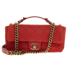 Chanel Chic Handle Flap Bag Quilted Caviar Small