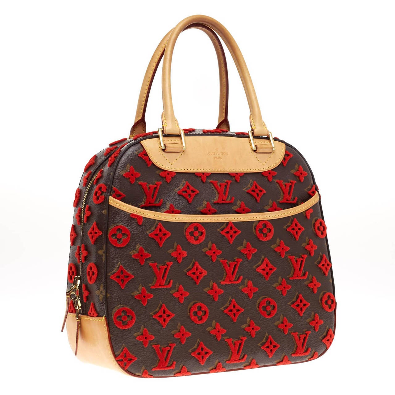 Louis Vuitton Deauville Cube Bag Limited Edition Monogram Canvas Tuffetage In Good Condition In NY, NY