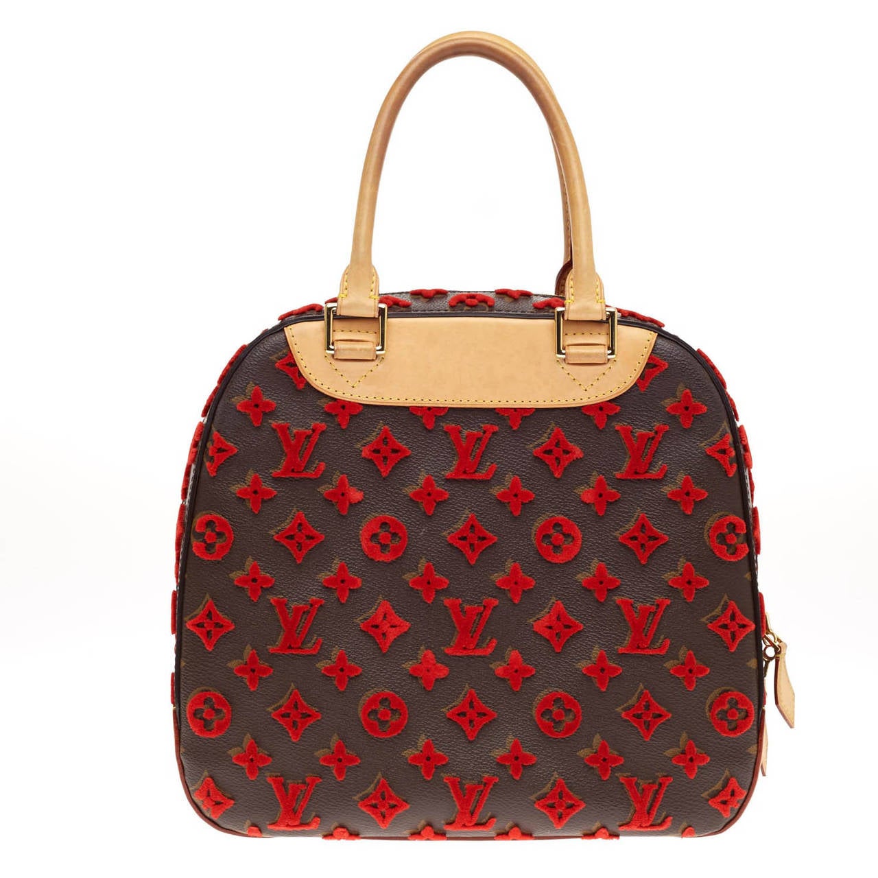 Women's Louis Vuitton Deauville Cube Bag Limited Edition Monogram Canvas Tuffetage