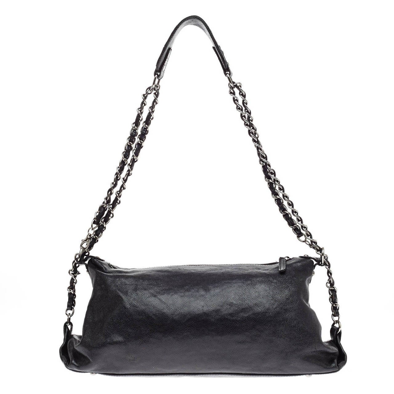 Chanel Pocket in the City Caviar Shoulder Bag In Good Condition In NY, NY