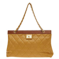 Chanel Vintage Wood Frame Quilted Caviar