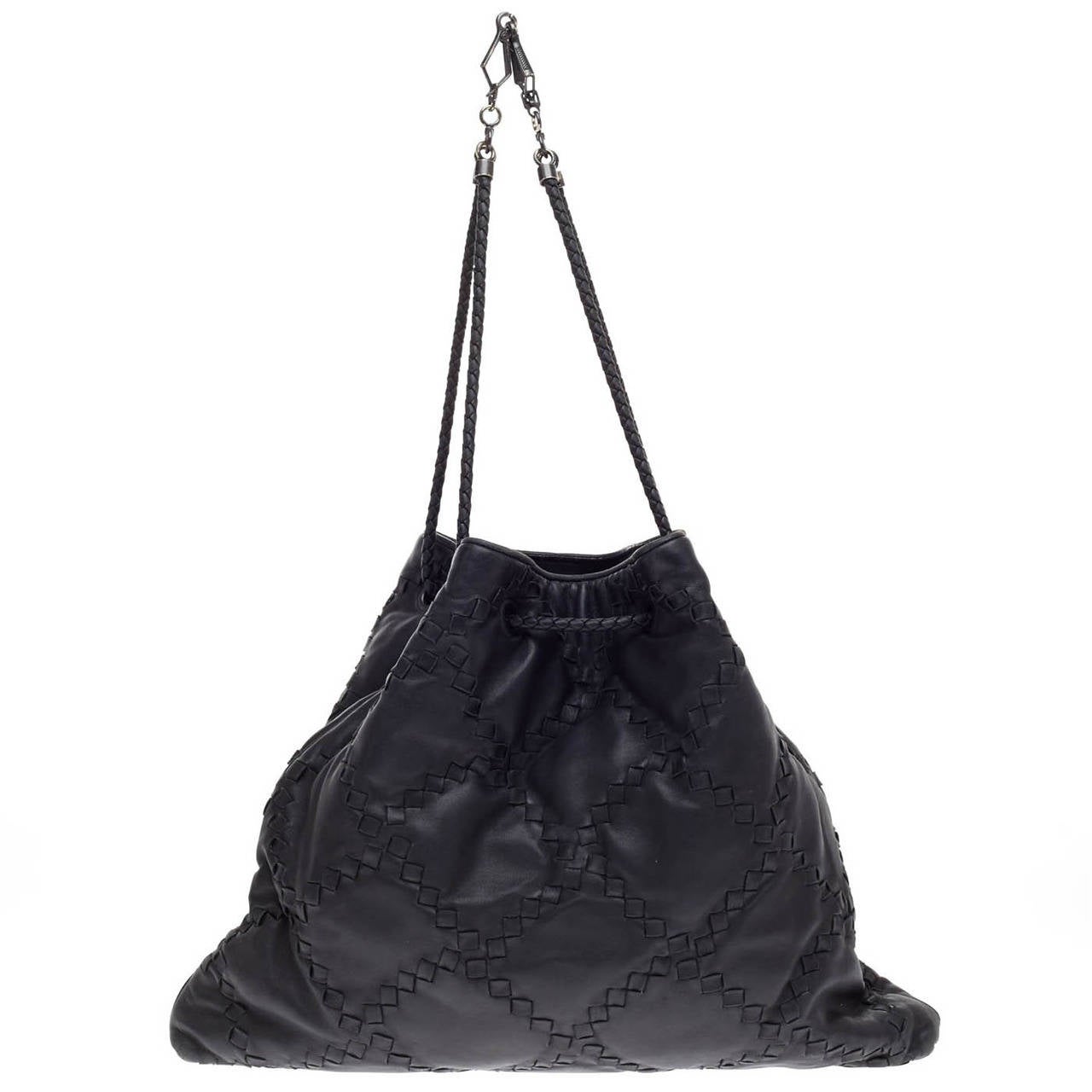 Bottega Veneta Croisette Bag Intrecciato Quilted Leather Large