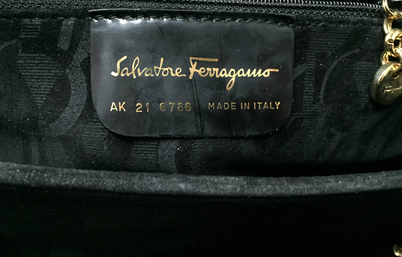 Salvatore Ferragamo Zip Frame Bag Alligator Large 3