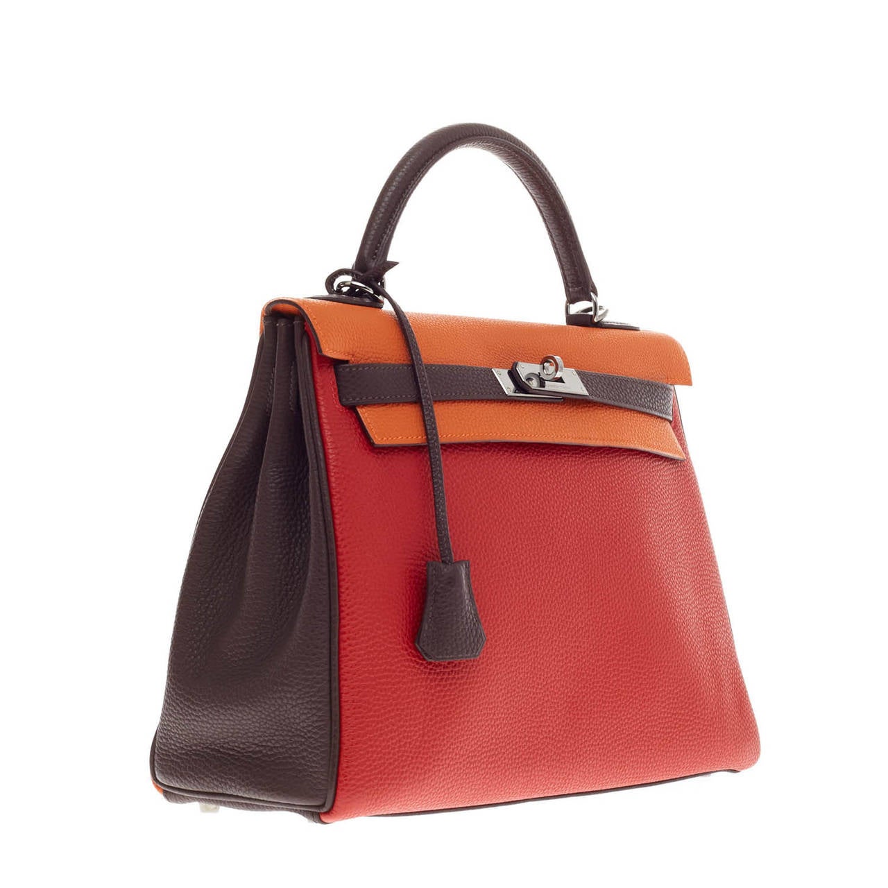 Hermes Kelly Tricolor Togo with Palladium hardware 32 at 1stDibs
