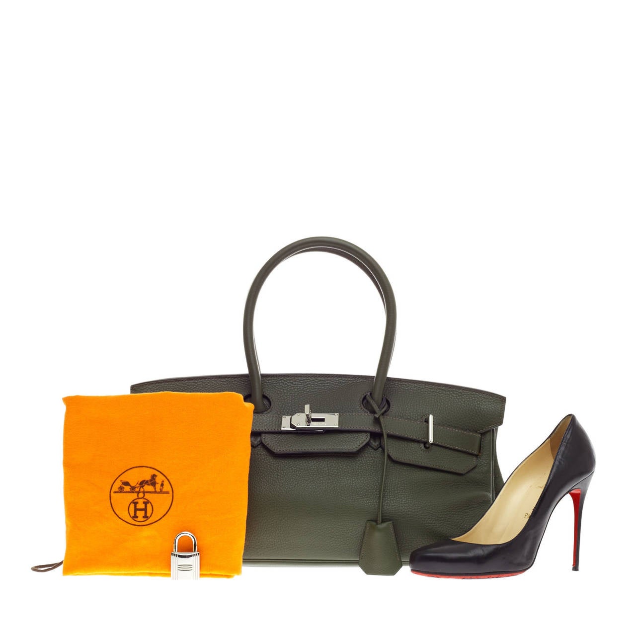 Hermes Birkin JPG Vert Olive Clemence with Palladium Hardware 42 ...  