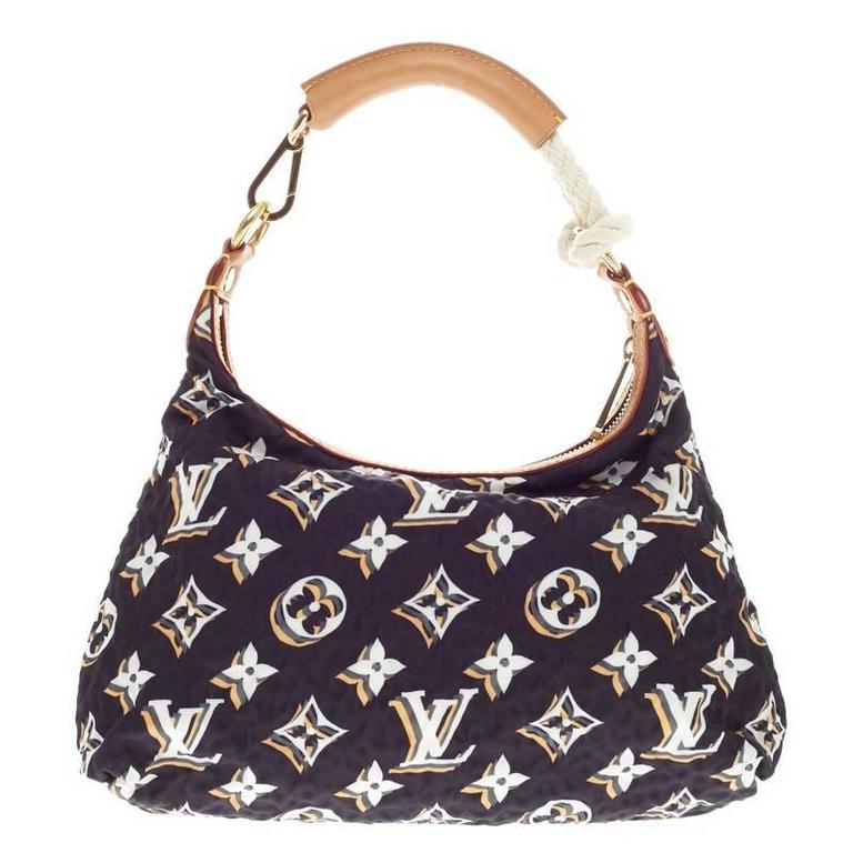 Louis Vuitton Tan Monogram Nylon Limited Edition Bulles MM Bag at 1stDibs