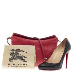 Burberry Leah Crossbody Pebbled Leather Small