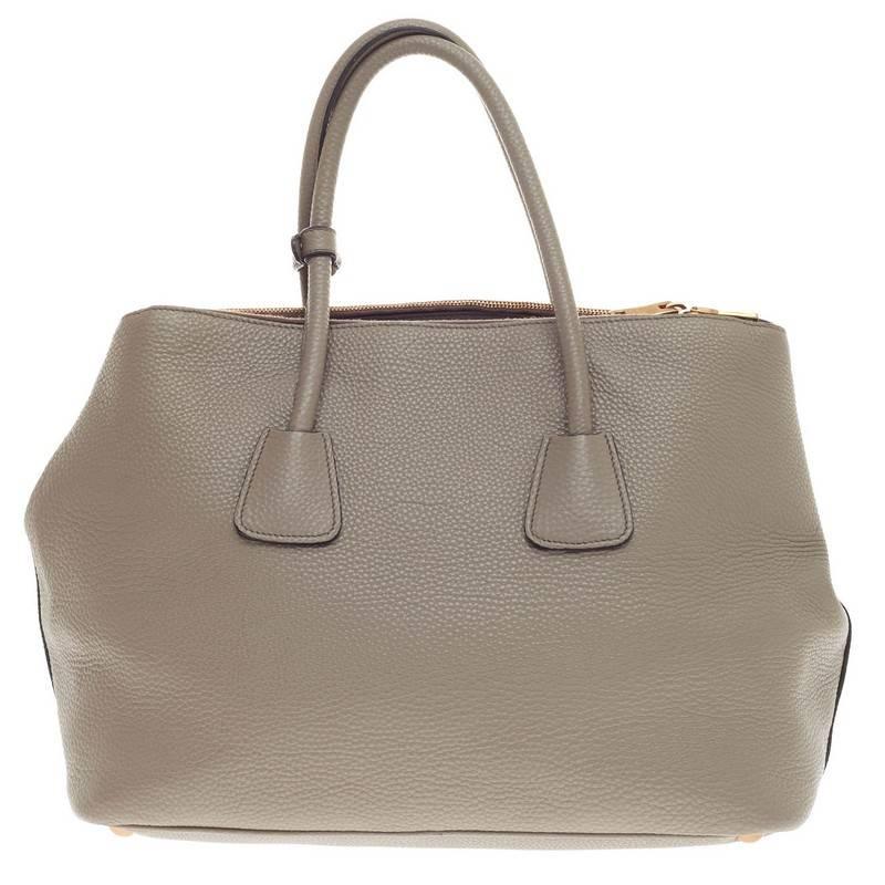 Women's or Men's Prada Double Zip Convertible Tote Vitello Daino Large