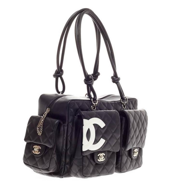 Chanel Cambon Multipocket Reporter Quilted Lambskin Large at 1stDibs