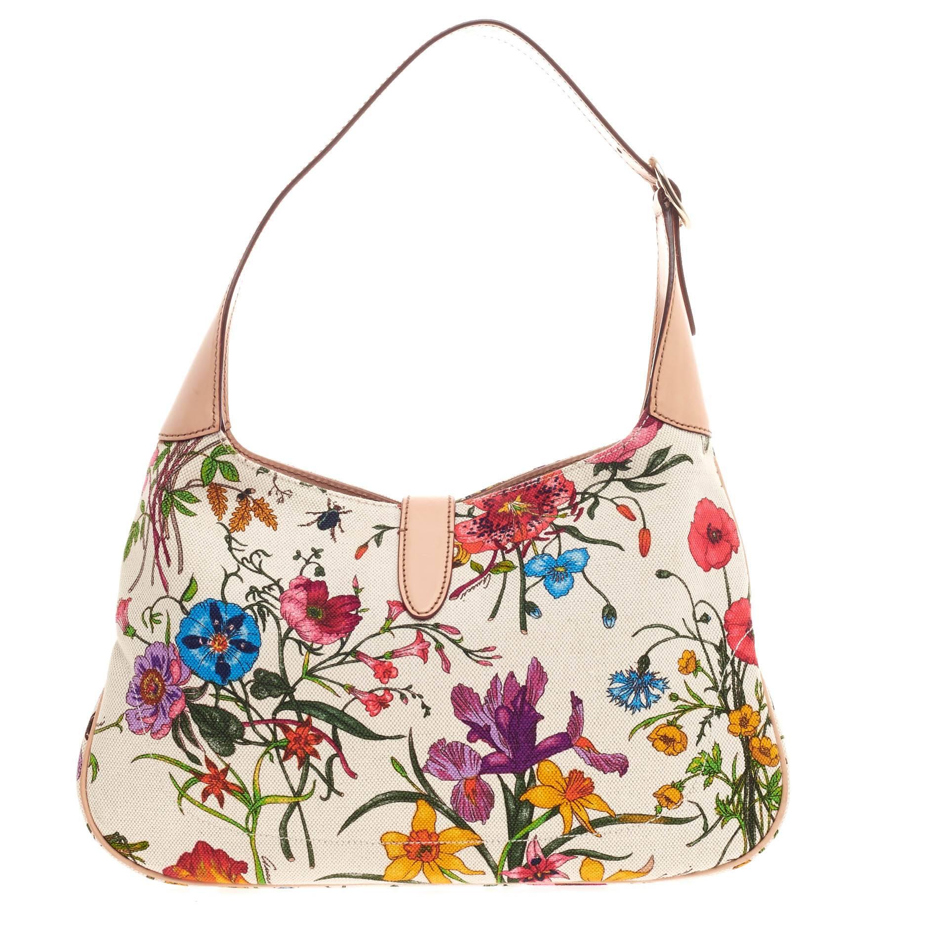 Women's or Men's Gucci Jackie O Flora Canvas Small