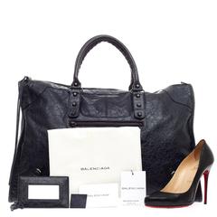 Balenciaga Weekender Classic Studs Leather