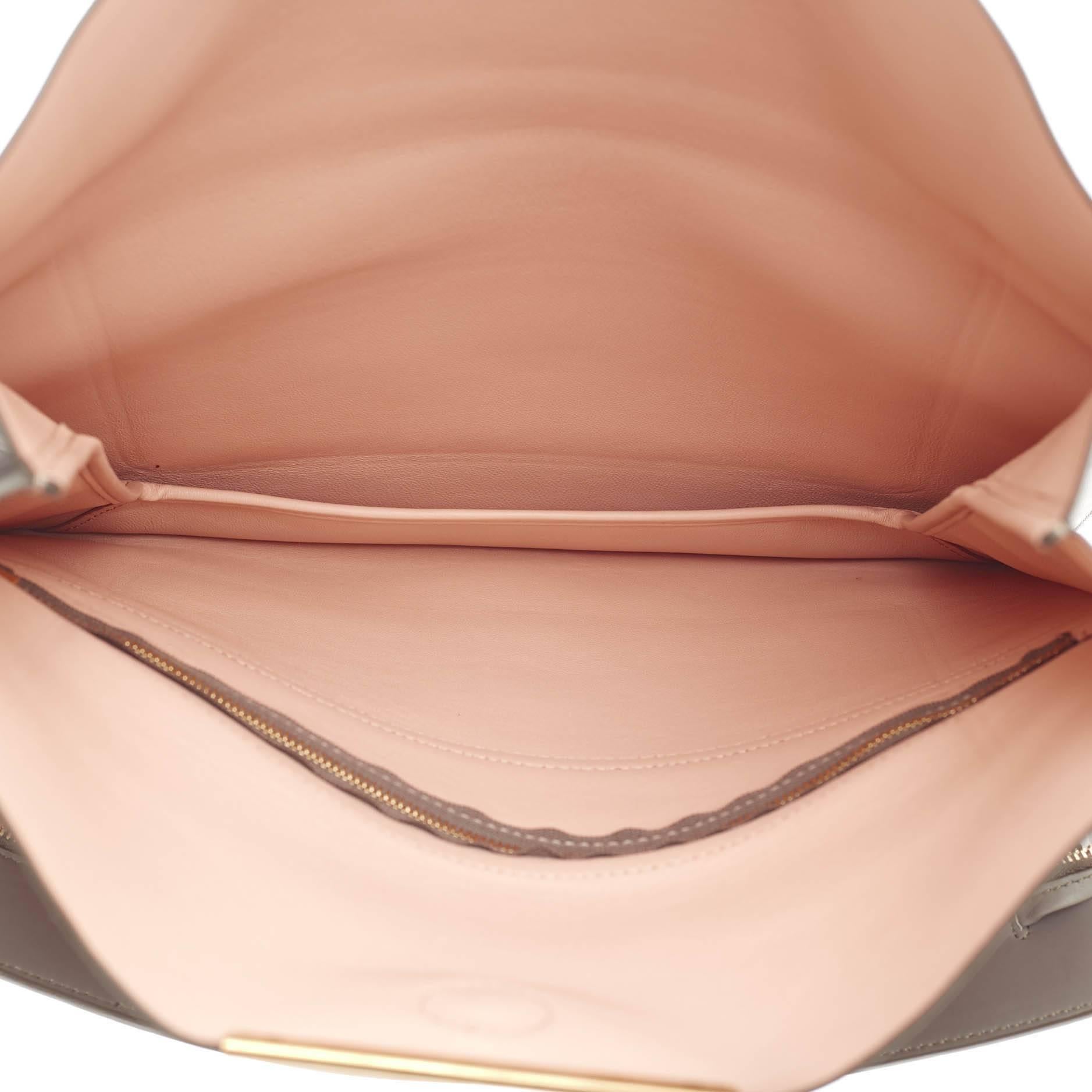 Women's or Men's Celine Clasp Foldover Shoulder Bag Leather Medium