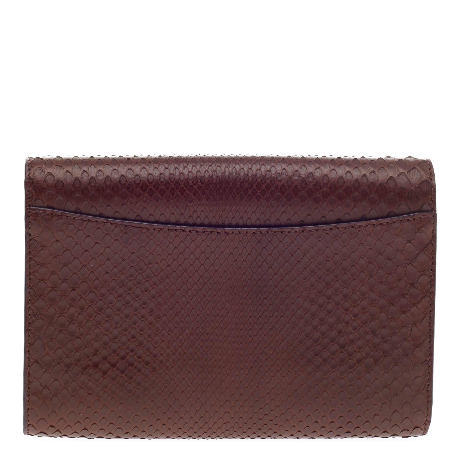 Louis Vuitton Chain Louise Clutch Python GM 1